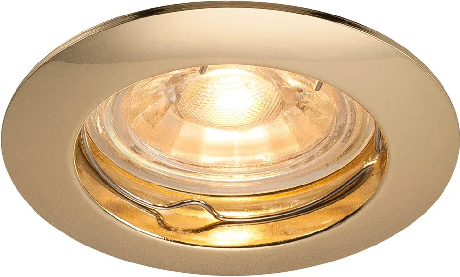 PIKA, Deckeneinbauleuchte, QPAR51, starr, messing, max. 50W - Downlights fra SLV – produktbillede