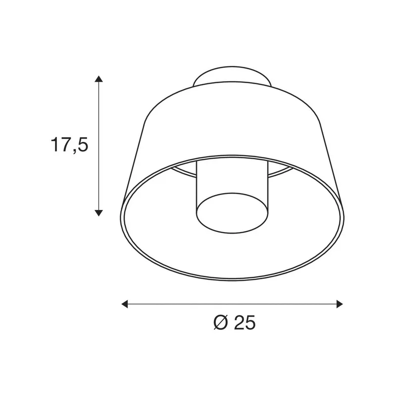 plafondlamp Photoni, roestkleurig, aluminium, Ø 25 cm by SLV in Roest – product photo