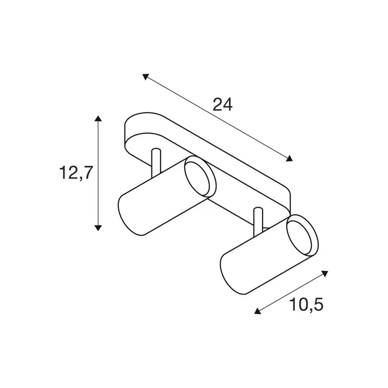 plafondspot Noblo, dimbaar warm, lengte 24 cm von SLV in Weiß – Produktfoto