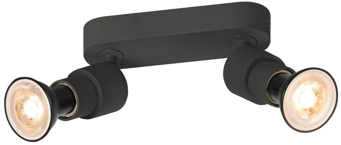 PURI 2.0 Basic, Wand- und Deckenaufbauleuchte, 2 x max. 6W GU10, schwarz - Wand- und Deckenleuchten de SLV – photo produit