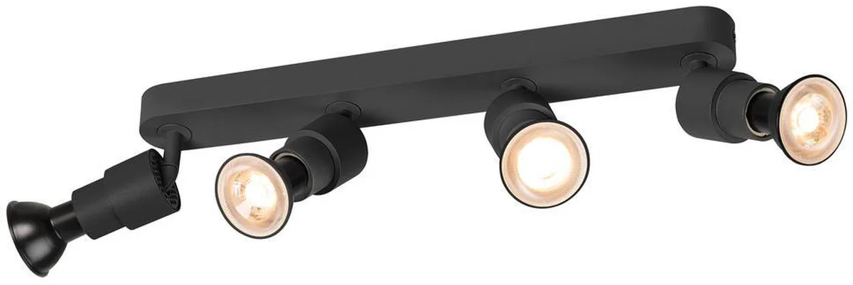 PURI 2.0 Basic, Wand- und Deckenaufbauleuchte, long, 4 x max. 6W GU10, schwarz - Wand- und Deckenleuchten von SLV – Produktfoto