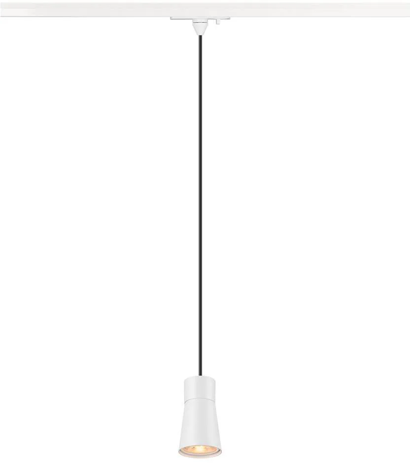 PURI 2.0 Cone, 1~ Pendelleuchte, GU10, Pendellänge 200cm, 1x max. 6W, weiß - Leuchten mit 1 Phasen Adapter von SLV – Produktfoto