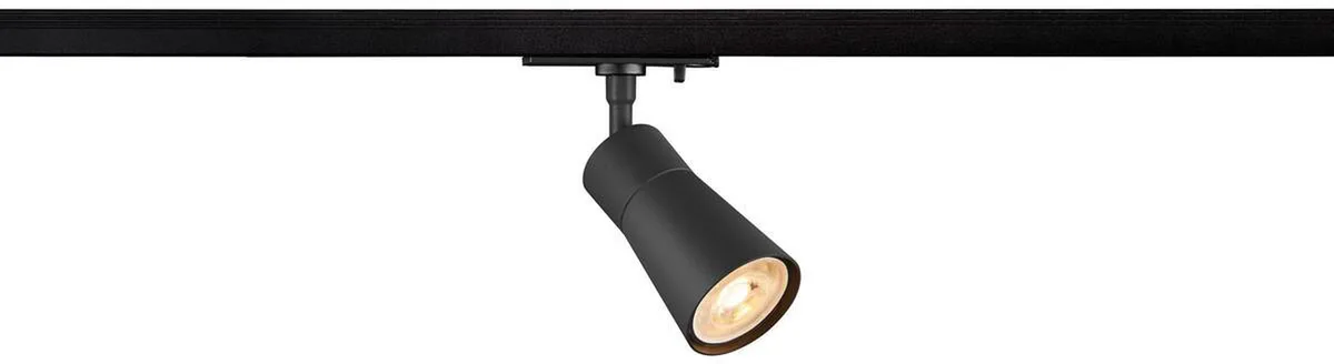 PURI 2.0 Cone, 1~ Spot, GU10, 1x max. 6W, schwarz - Leuchten mit 1 Phasen Adapter fra SLV – produktbillede