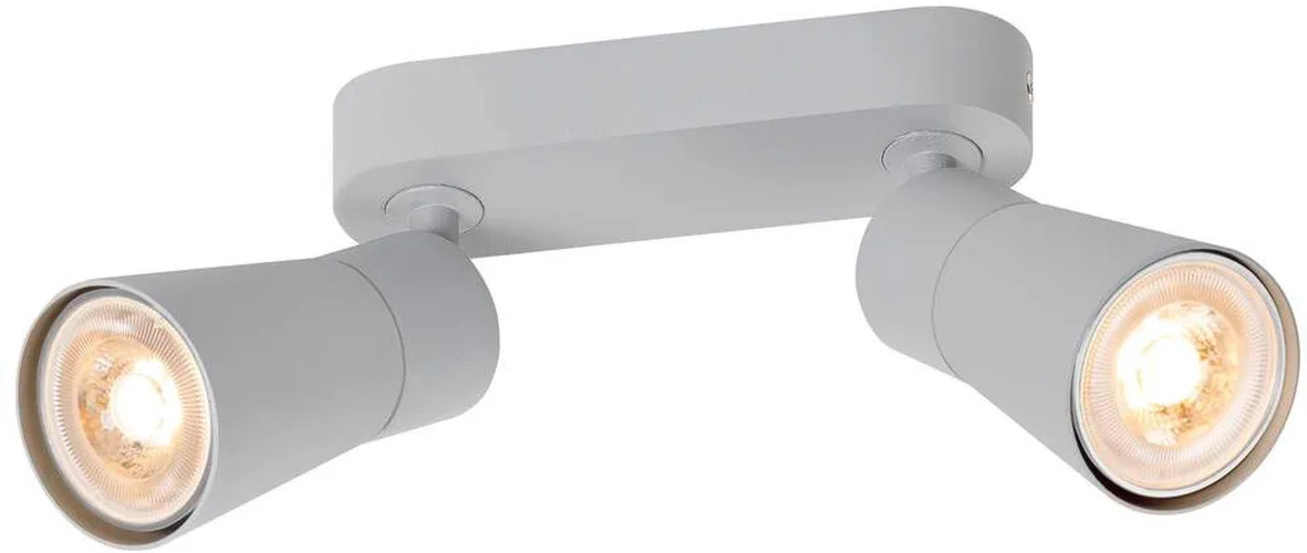 PURI 2.0 Cone, Wand- und Deckenaufbauleuchte, long, 2 x max. 6W GU10, grau - Wand- und Deckenleuchten fra SLV – produktbillede