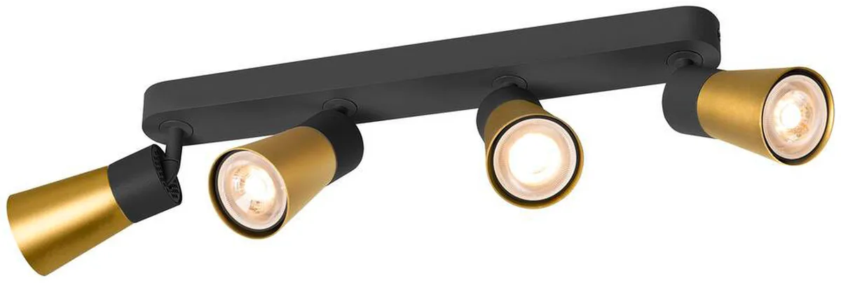 Spot Puri 2.0 Cone zwart-goud 4-lichts SLV - 1008349 van SLV – productfoto