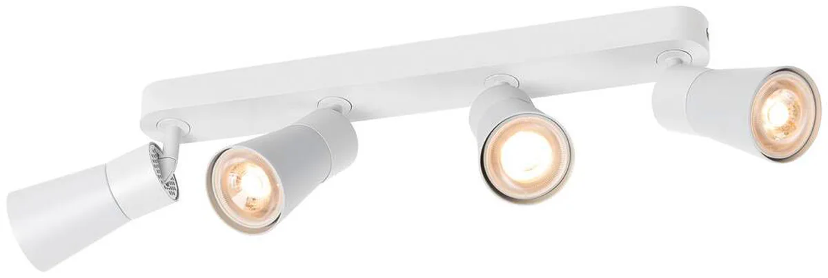 PURI 2.0 Cone, Wand- und Deckenaufbauleuchte, long, 4 x max. 6W GU10, weiß - Wand- und Deckenleuchten de SLV – photo produit