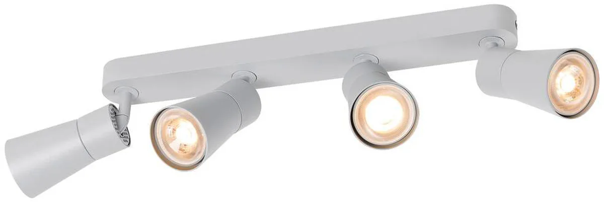 PURI 2.0 Cone, Wand- und Deckenaufbauleuchte, long, 4 x max. 6W GU10, grau - Wand- und Deckenleuchten fra SLV – produktbillede