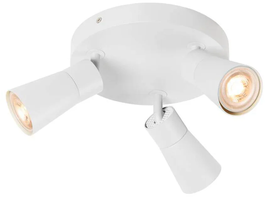 PURI 2.0 Cone, Wand- und Deckenaufbauleuchte, rund, 3 x max. 6W GU10, weiß - Wand- und Deckenleuchten de SLV – photo produit