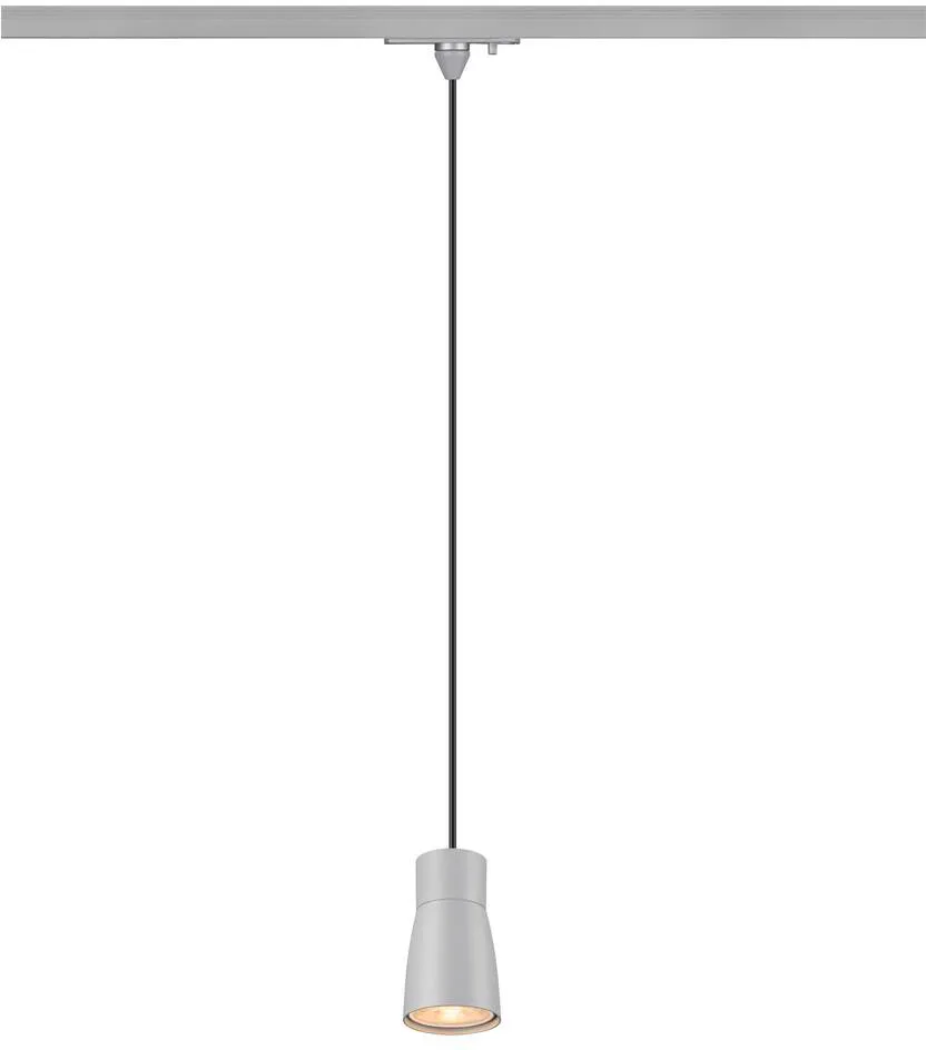 PURI 2.0 Dome, 1~ Pendelleuchte, GU10, Pendellänge 200cm, 1x max. 6W, grau - Leuchten mit 1 Phasen Adapter von SLV – Produktfoto