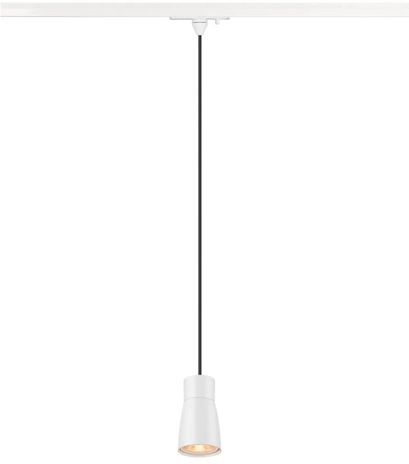 PURI 2.0 Dome, 1~ Pendelleuchte, GU10, Pendellänge 200cm, 1x max. 6W, weiß - Leuchten mit 1 Phasen Adapter de SLV – photo produit
