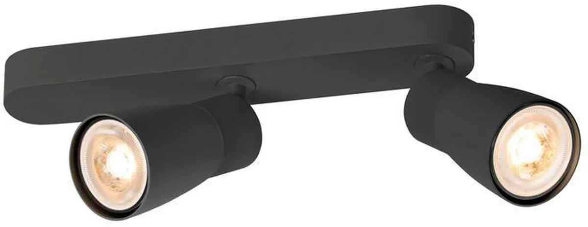 PURI 2.0 Dome, Wand- und Deckenaufbauleuchte, asymmetrisch, 2 x max. 6W GU10, schwarz - Wand- und Deckenleuchten by SLV – product photo