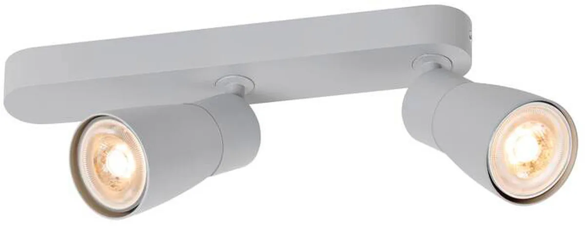 PURI 2.0 Dome, Wand- und Deckenaufbauleuchte, asymmetrisch, 2 x max. 6W GU10, grau - Wand- und Deckenleuchten de SLV – photo produit