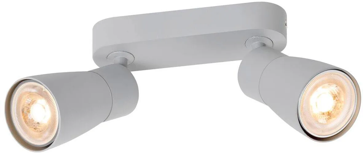 PURI 2.0 Dome, Wand- und Deckenaufbauleuchte, long, 2 x max. 6W GU10, grau - Wand- und Deckenleuchten de SLV – photo produit