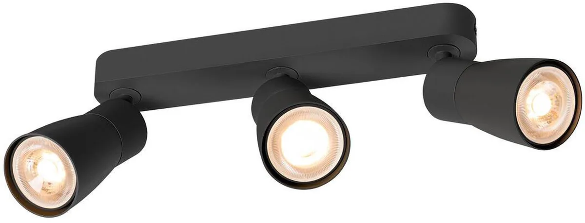 PURI 2.0 Dome, Wand- und Deckenaufbauleuchte, long, 3 x max. 6W GU10, schwarz - Wand- und Deckenleuchten by SLV – product photo