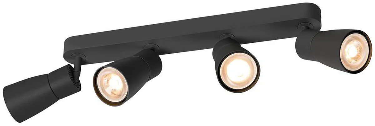 PURI 2.0 Dome, Wand- und Deckenaufbauleuchte, long, 4 x max. 6W GU10, schwarz - Wand- und Deckenleuchten de SLV – photo produit