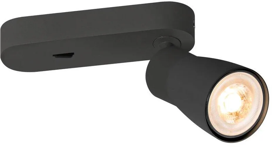 PURI 2.0 Dome, Wand- und Deckenaufbauleuchte, Schalter, rechteckig, 1x max. 6W GU10, schwarz - Wand- und Deckenleuchten von SLV – Produktfoto