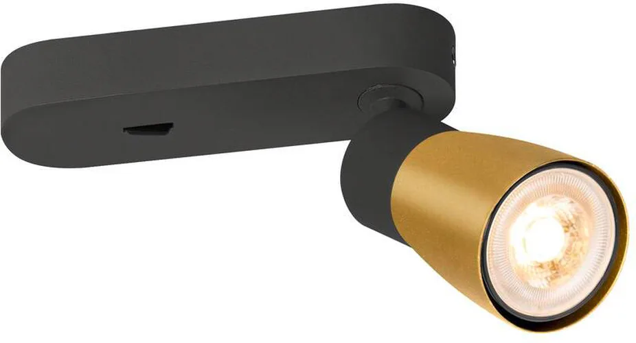 PURI 2.0 Dome, Wand- und Deckenaufbauleuchte, Schalter, rechteckig, 1x max. 6W GU10, schwarz - Wand- und Deckenleuchten fra SLV – produktbillede