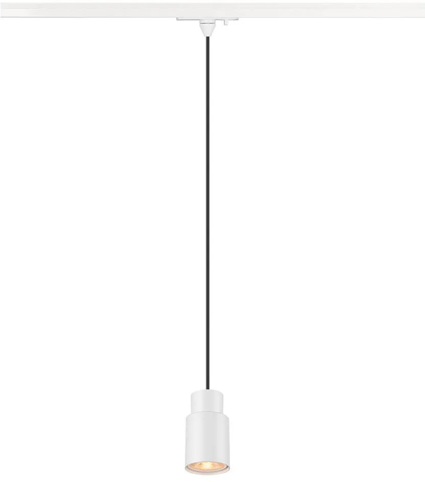 PURI 2.0 Tube, 1~ Pendelleuchte, GU10, Pendellänge 200cm, 1x max. 6W, weiß - Leuchten mit 1 Phasen Adapter de SLV – photo produit