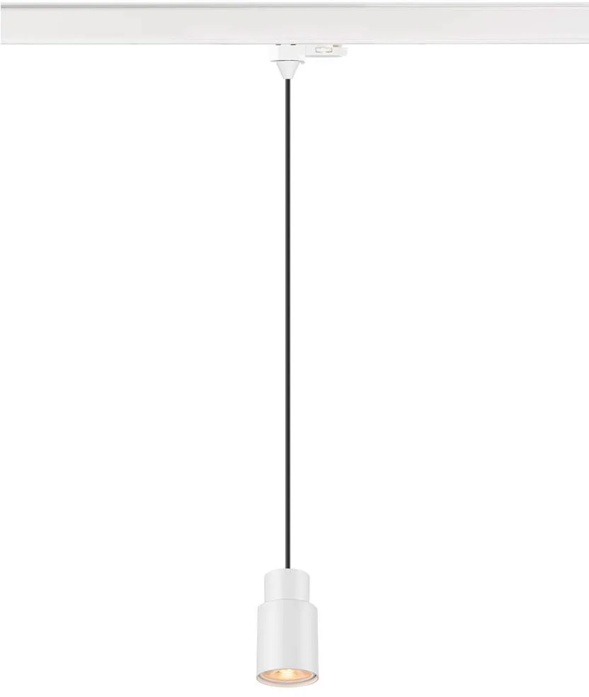 PURI 2.0 Tube, 3~ Pendelleuchte, GU10, Pendellänge 200cm, 1x max. 6W, weiß - Leuchten mit 3 Phasen Adapter 230V fra SLV – produktbillede