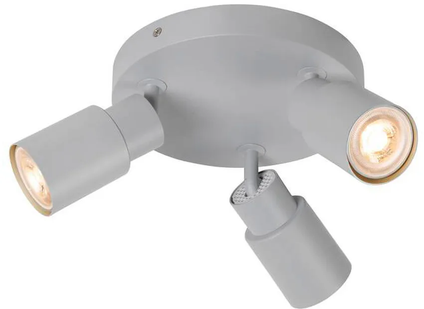 PURI 2.0 Tube, Wand- und Deckenaufbauleuchte, rund, 3 x max. 6W GU10, grau - Wand- und Deckenleuchten de SLV – photo produit