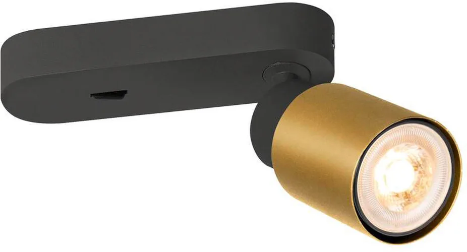PURI 2.0 Tube, Wand- und Deckenaufbauleuchte, Schalter, rechteckig, 1x max. 6W GU10, schwarz - Wand- und Deckenleuchten van SLV – productfoto