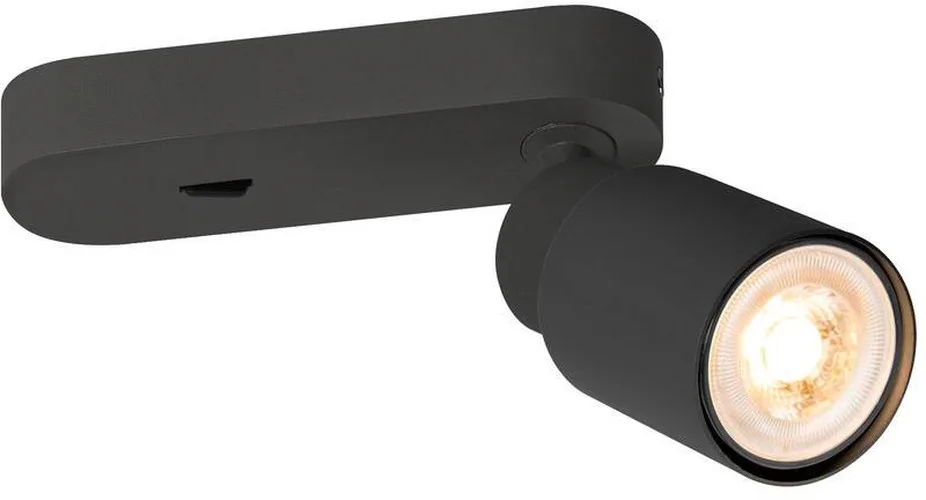 PURI 2.0 Tube, Wand- und Deckenaufbauleuchte, Schalter, rechteckig, 1x max. 6W GU10, schwarz - Wand- und Deckenleuchten fra SLV – produktbillede