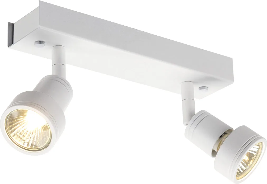 PURI 2 Deckenleuchte, matt- weiss, 2xGU10, max. 2x50W, mit Decoring - Wand- und Deckenleuchten von SLV – Produktfoto