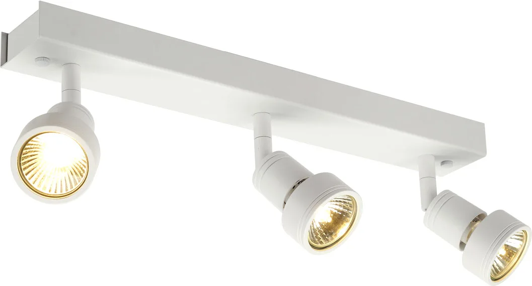 PURI 3 Deckenleuchte, matt- weiss, 3xGU10, max. 3x50W, mit Decoring - Wand- und Deckenleuchten de SLV – photo produit