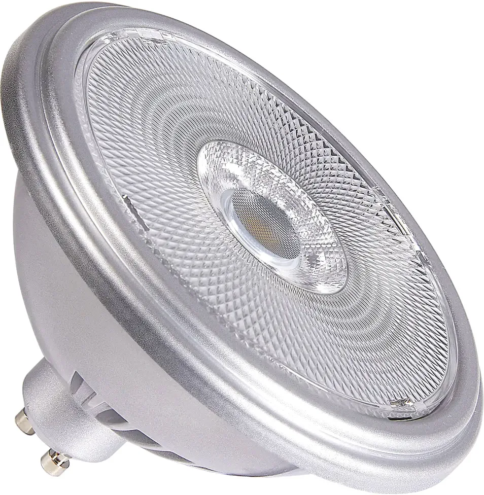 QPAR111 GU10, LED Leuchtmittel silber 12,5W 4000K CRI90 30° - LED Lampen ES111 de SLV – photo produit
