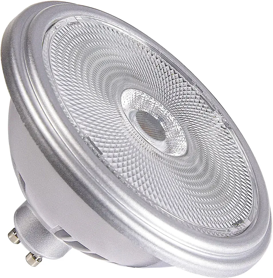 QPAR111 GU10, LED Leuchtmittel silber 12,5W 4000K CRI90 60° - LED Lampen ES111 de SLV – photo produit