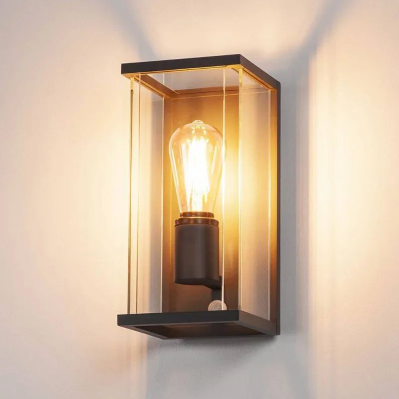 Quadrulo buitenwandlamp met sensor från SLV i Antracit, Helder – produktbild