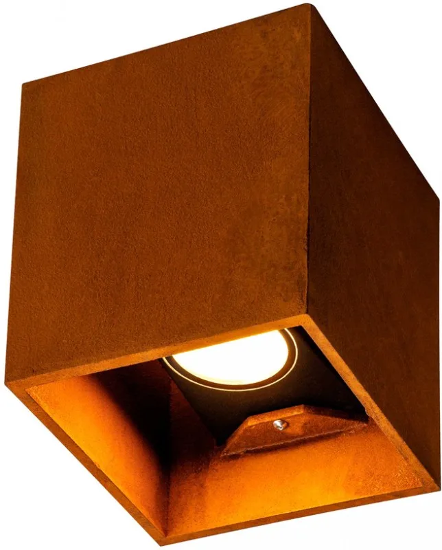 RUSTY® UP/DOWN WL, LED buitenwandlamp opbouw hoekig roest CCT switch 3000K van SLV – productfoto