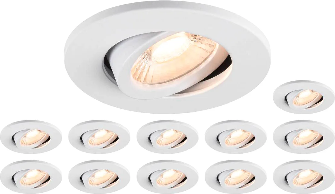 Set bestehend aus 12x 1007090 UNIVERSAL DOWNLIGHT MOVE PHASE, IP20 38° und 1007092 UNIVERSAL - Downlights by SLV – product photo