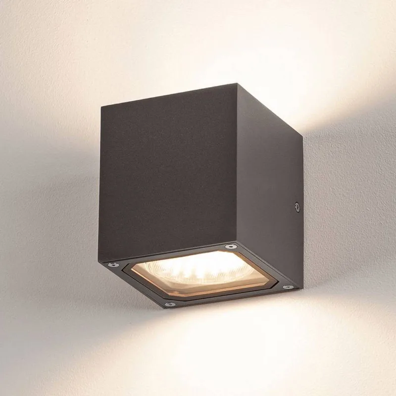 Sitra Cube buitenwandlamp fra SLV i Antracit – produktbillede