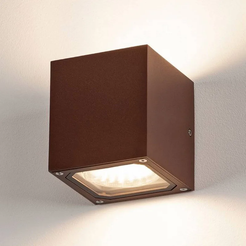 Sitra Cube buitenwandlamp by SLV in Roestbruin – product photo