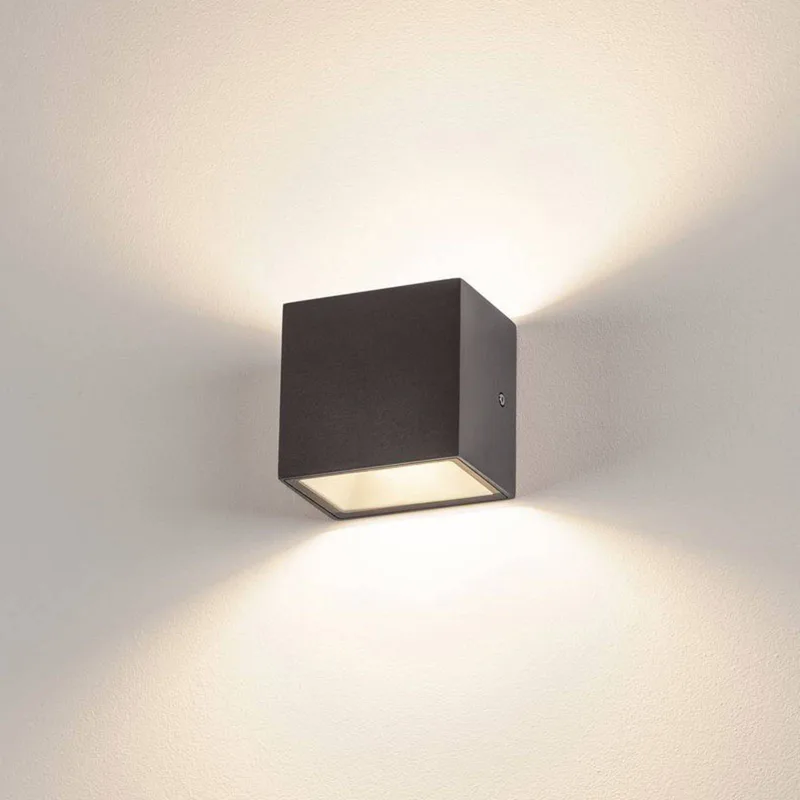 Sitra Cube LED buitenwandlamp fra SLV i Antracit – produktbillede
