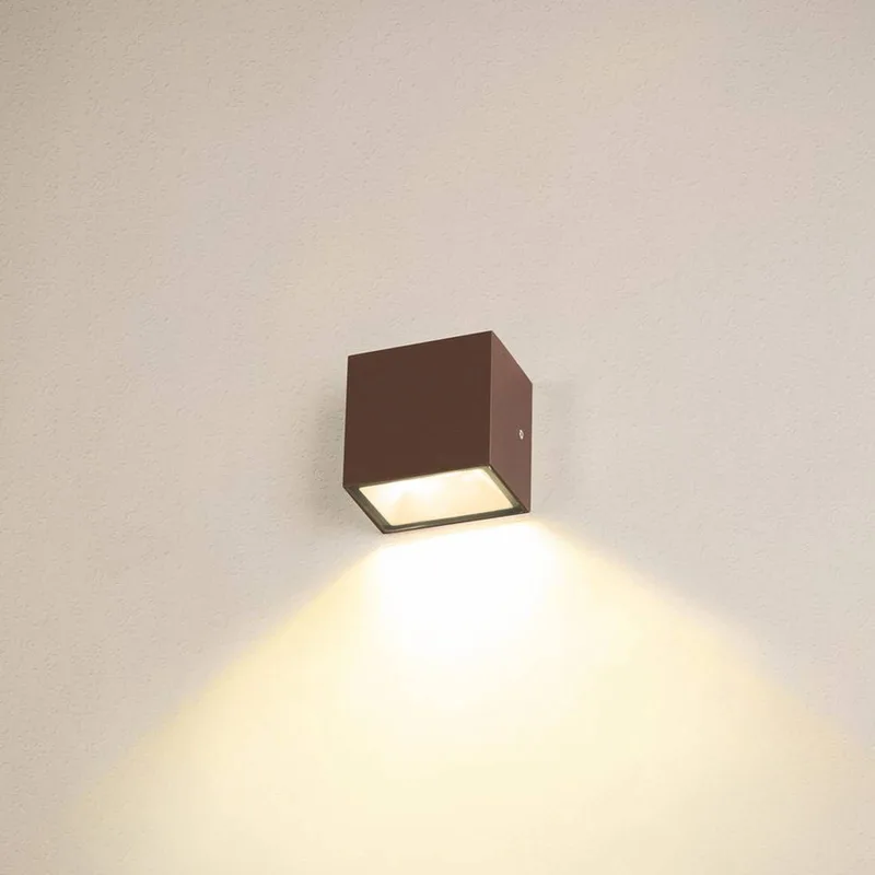 Sitra Enkele LED buiten wandlamp fra SLV i Roest – produktbillede