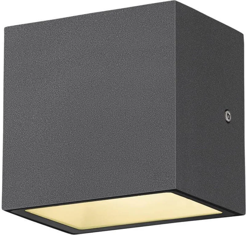 Sitra S Wandlamp Aluminium Grijs 6.2W 620lm - 830-840 CCT | Buitenverlichting - IP44. de SLV en Blanc – photo produit