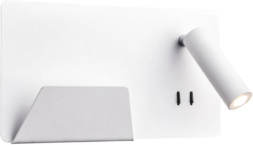 SOMNILA SPOT, Indoor LED Wandaufbauleuchte 3000K weiß Version links inkl.USB Anschluss - Wand- und Deckenleuchten von SLV – Produktfoto