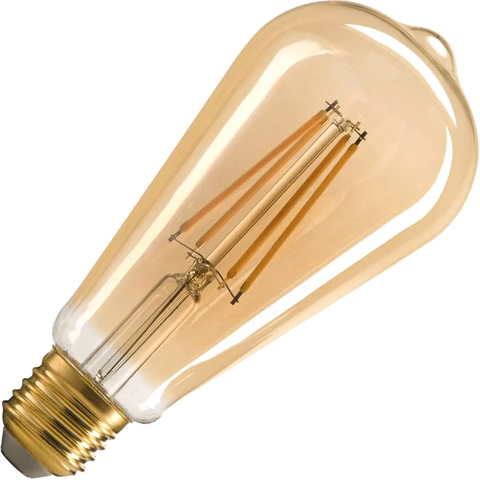 ST64 E27, LED Leuchtmittel gold 7,5W 2500K CRI90 320° - LED Lampen Sockel E27 van SLV – productfoto