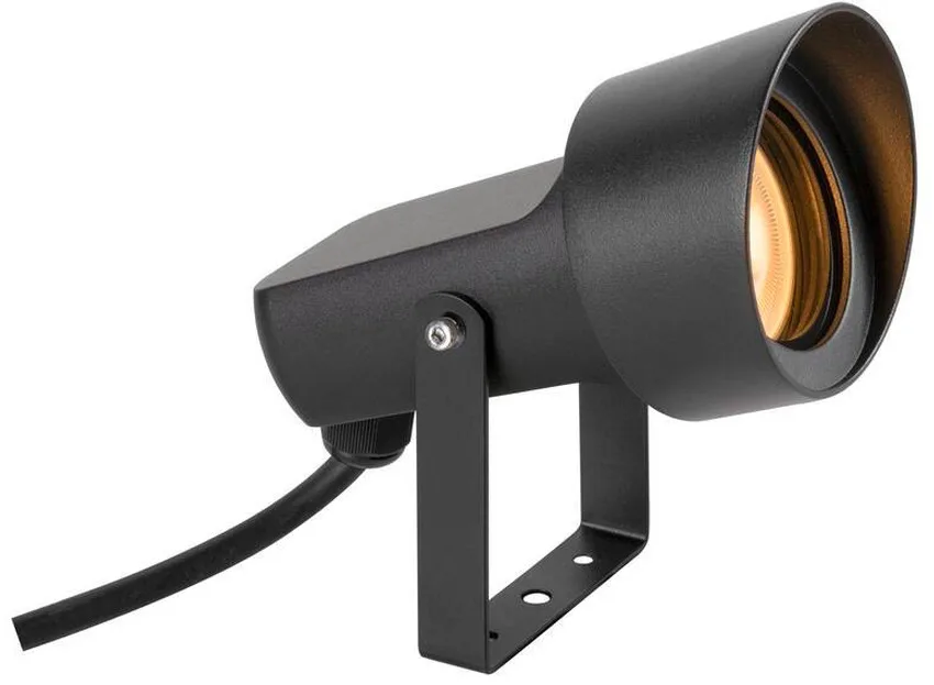 SYNA SHADE, Erdspiessleuchte, GU10 , 1x max. 10 W, IP65, rund, schwarz - Strahler (Outdoor) fra SLV – produktbillede