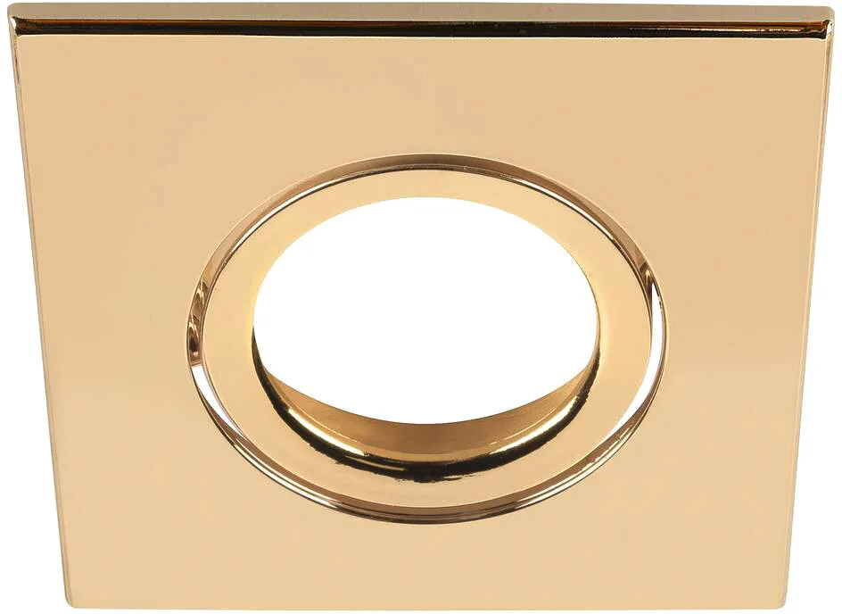 UNIVERSAL DOWNLIGHT Abdeckung, für Downlight IP20, schwenkbar, eckig, gold - Einbauringe fra SLV – produktbillede