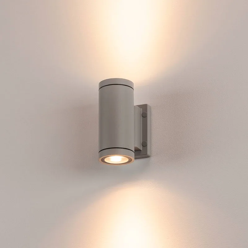wandlamp Myra, aluminium, breedte 8 cm, omhoog/omlaag de SLV en Zilvergrijs – photo produit