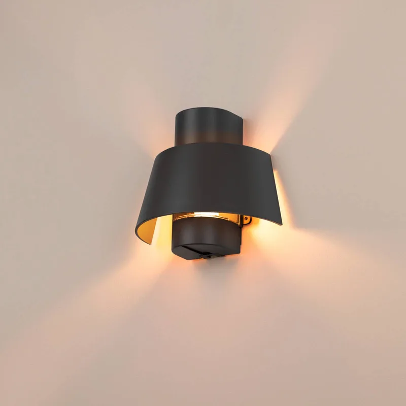 wandlamp Photoni, aluminium, breedte 25 cm by SLV in Black – product photo