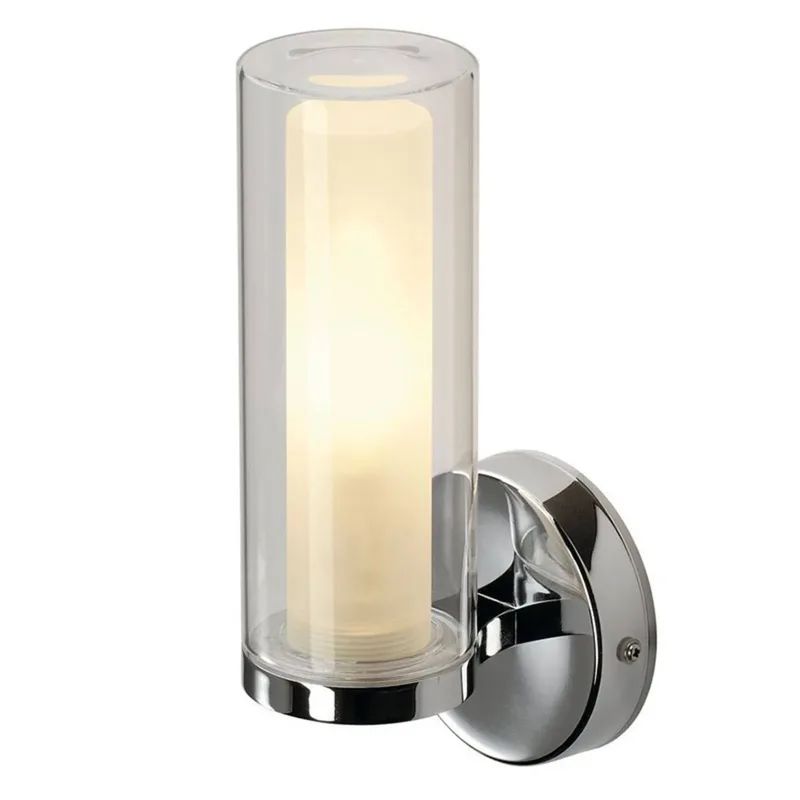 Wandlamp SLV WL 106, IP44, 1-lamp de SLV en Chrome, Blanc, Helder – photo produit