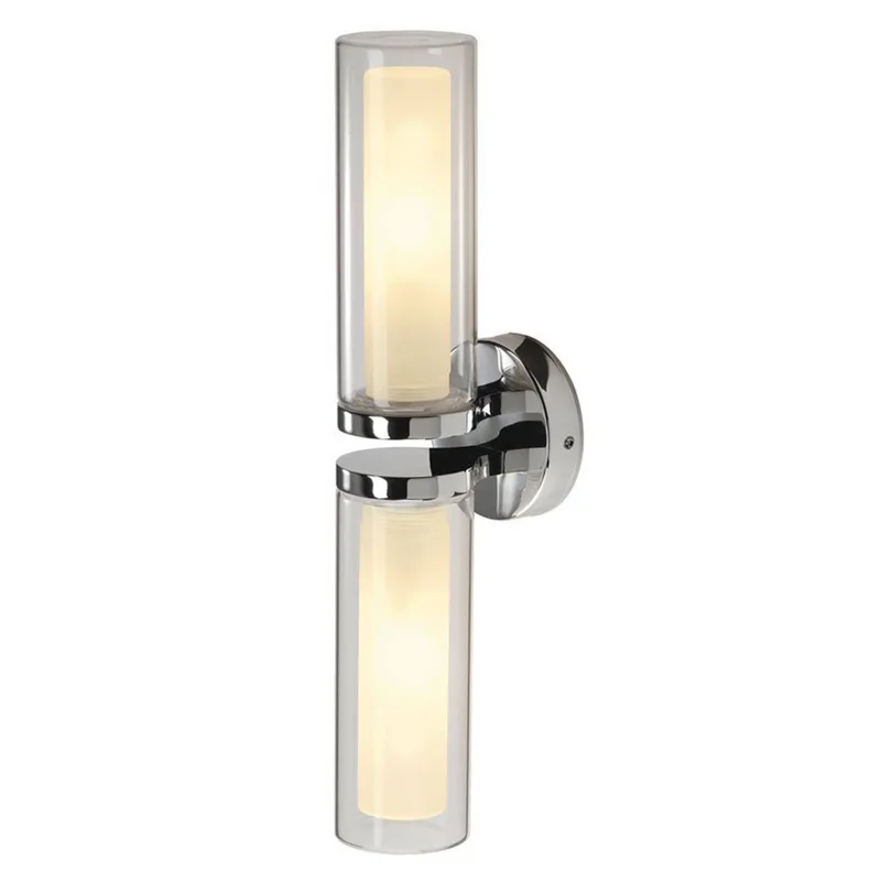 Wandlamp SLV WL 106, IP44, 2-lamps von SLV in Chrom, Weiß, Helder – Produktfoto