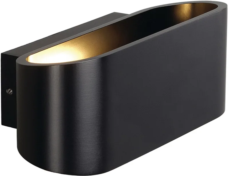 Wandlicht Ovaal 1X100W R7S 230V - 151450 från SLV i Svart – produktbild