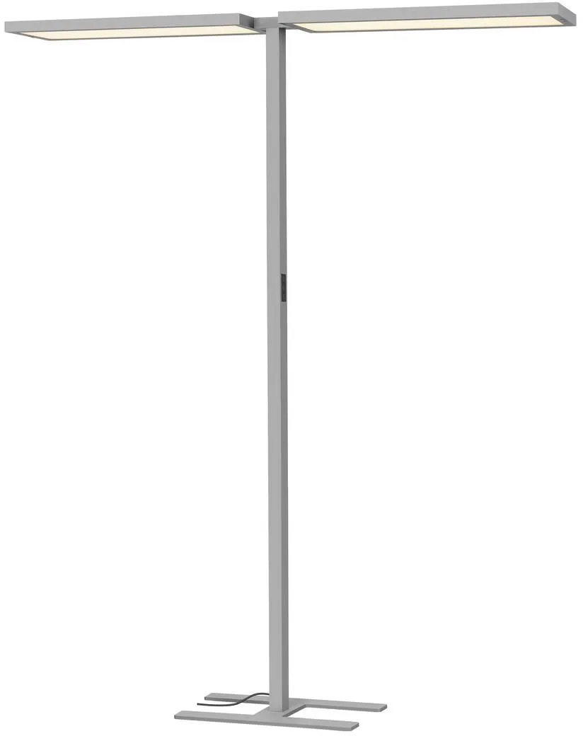 Led kantoor vloerlampWorklight Pro grijs - dubbel - 1007467 van SLV – productfoto
