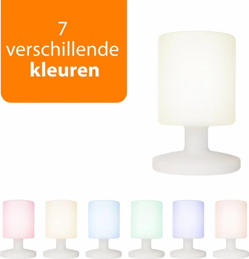 IDE-60067 - Tafellamp Draadloze buitenlamp - 3 W - Verlicht 8 tot 15 uur - IP44 de Smartwares en Blanc – photo produit