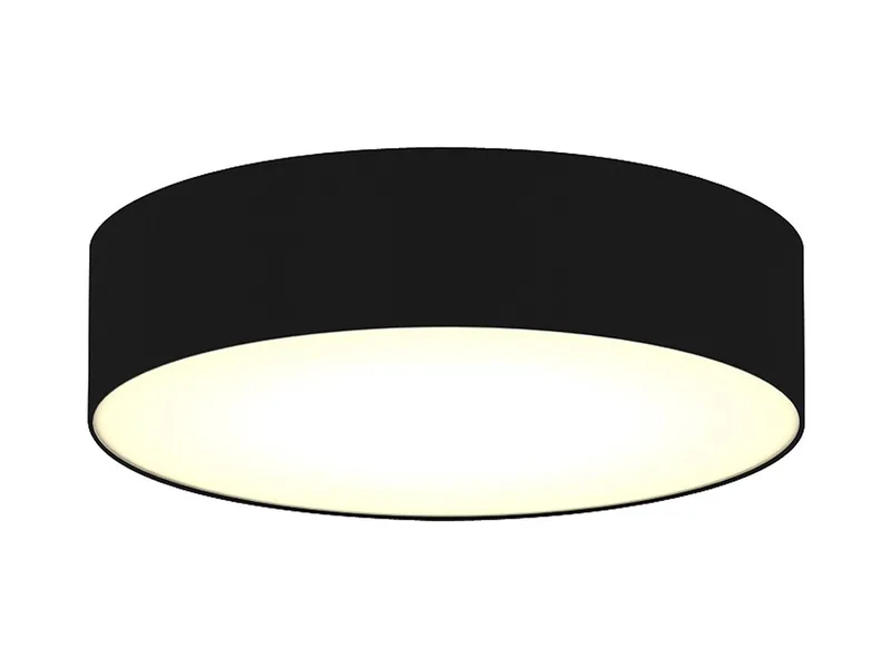 LED Deckenleuchte, Dimmfunktion, LED wechselbar, Warmweiß, mit Stoff Lampen-schirm Design-klassiker Treppenhaus, Ø 40cm van Smartwares in Zwart – productfoto